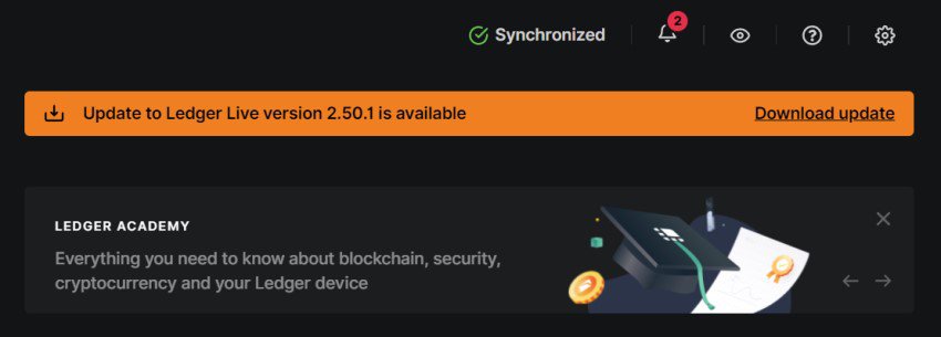 Ledger Live Update Available