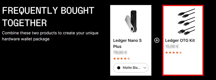 Ledger OTG Kit is often bought together with Nano S